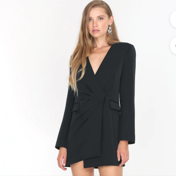 Adelyn Rae Stefani Asymmetrical Blazer Dress - Picture 2 of 11